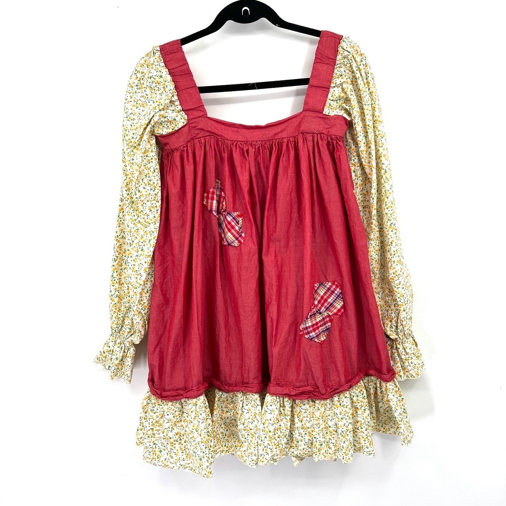 Weissman costume little orphan annie scarecrow pinafore dress tunic hippie SA‎